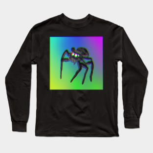 Jumping Spider Drawing V10 (Glitch) Long Sleeve T-Shirt